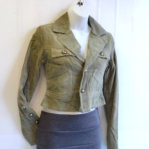 NEW Soprano Women's Corduroy Jacket Cropped Size M